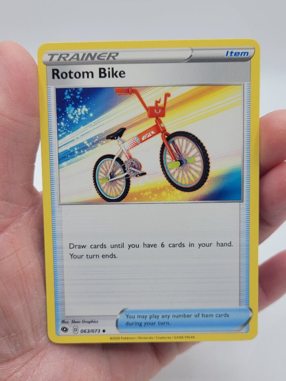 2020 Pokémon TCG Trainer Rotom Bike Sword & Shield 63/73 UnCommon NM
